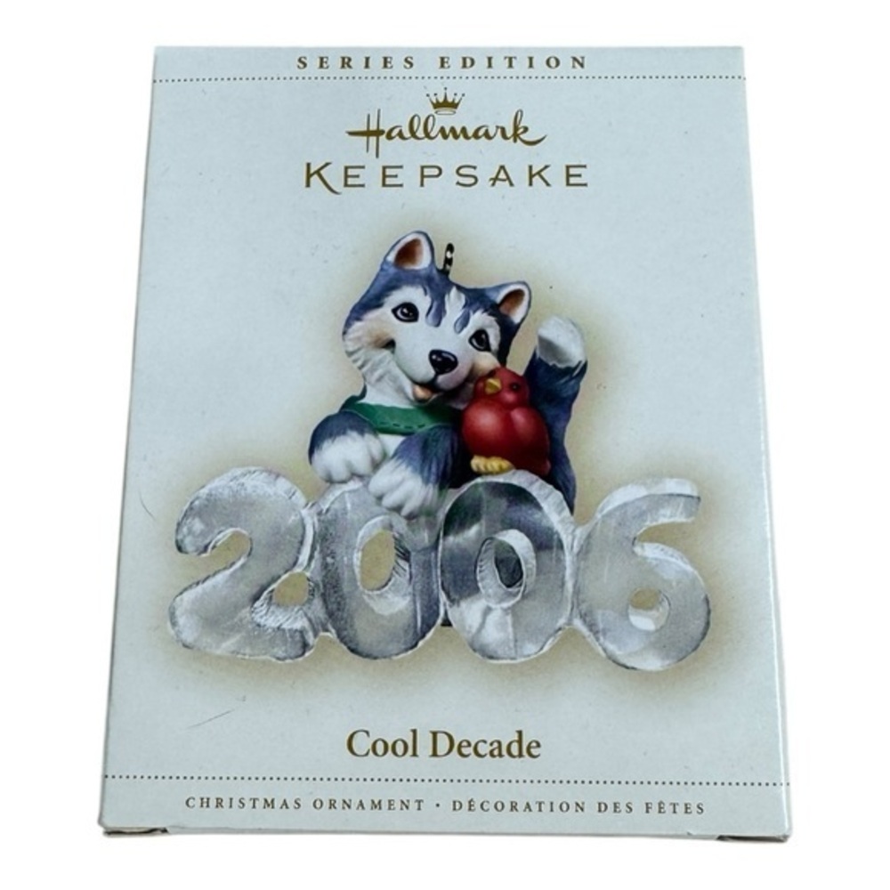 Hallmark Keepsake Cool Decade 2006 Christmas Ornament Husky Dog QX2463
